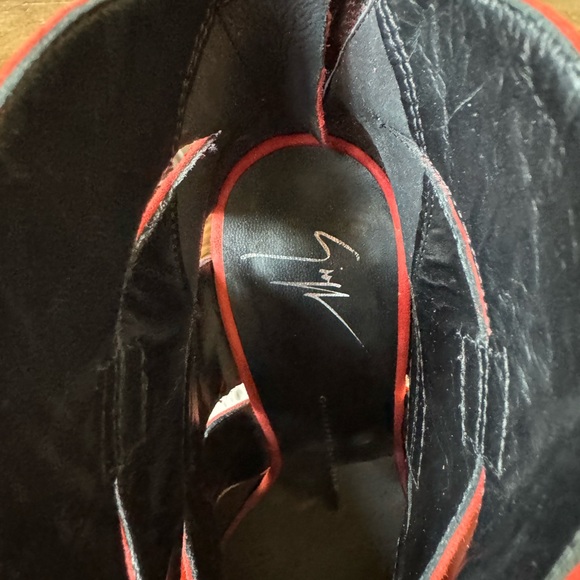 Giuseppe Zanotti suede high heel platform peep toe ankle boot - Picture 7 of 10